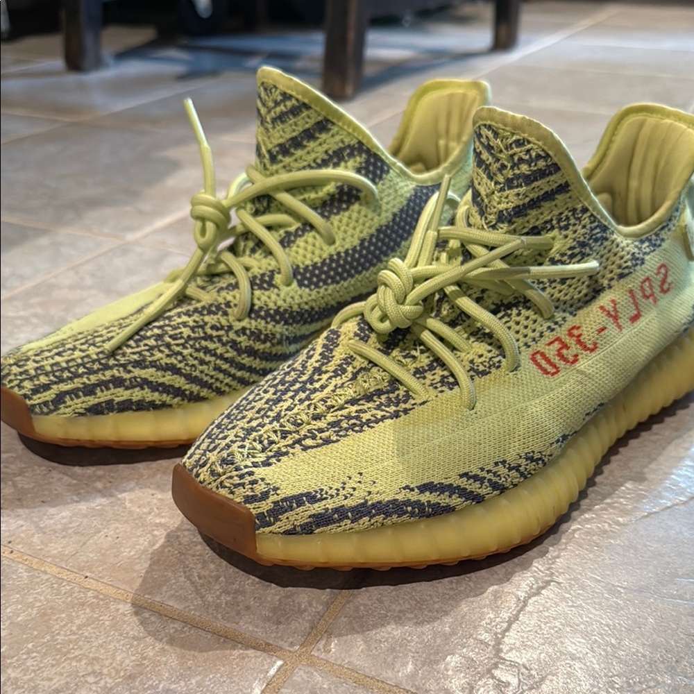 Yeezy Green and Yellow Sneakers Primeknit Boost